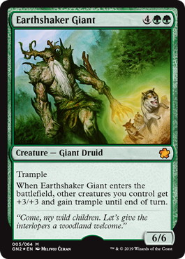 【Foil】《Earthshaker Giant》[GN2] 緑R